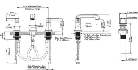 Widespread Bathroom Faucet