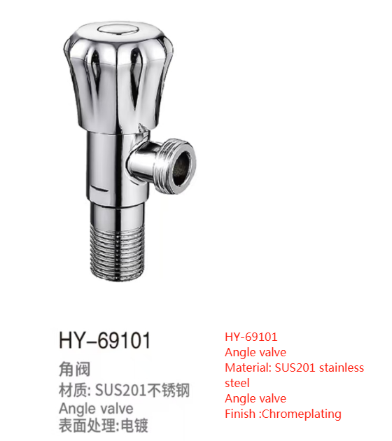 HY-69101 Chrome-Plated SUS201 Stainless Steel Angle Valve